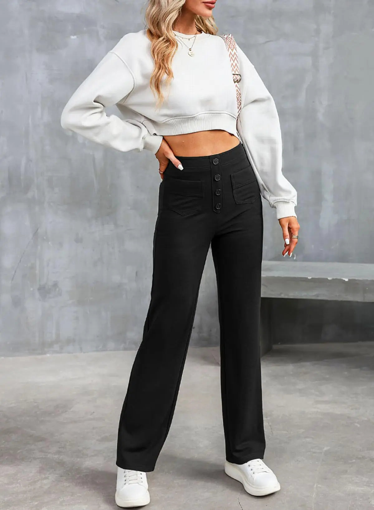 CAVELLI™ | Pantalon taille haute stylé et élastiqué