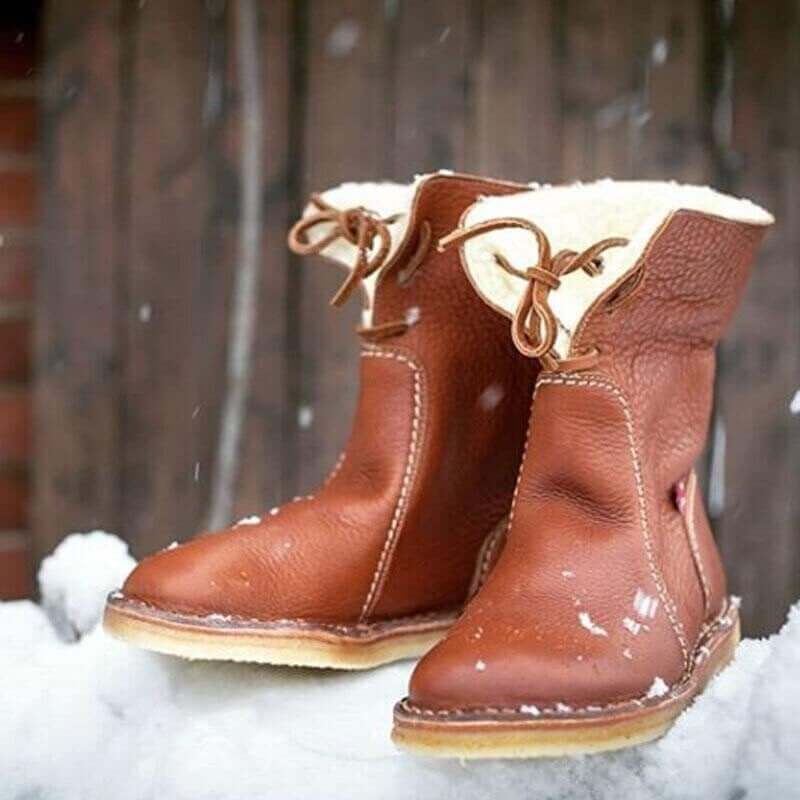 CAVELLI™ | BOTTES IMPERMÉABLES EN CUIR POLAIRE AVEC DOUBLURE EN LAINE
