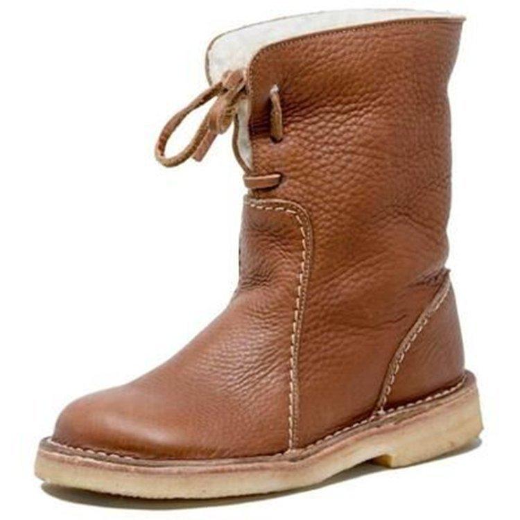 CAVELLI™ | BOTTES IMPERMÉABLES EN CUIR POLAIRE AVEC DOUBLURE EN LAINE
