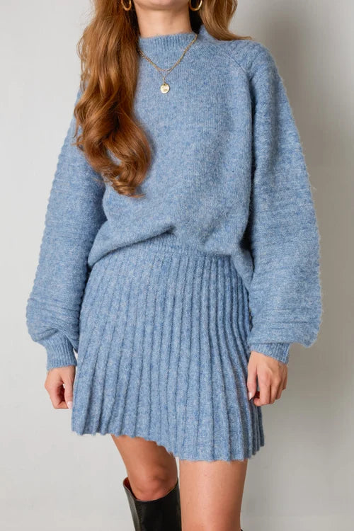 CAVELLI™  | PULL ET JUPE PLISSÉS ÉLÉGANTS - NINA