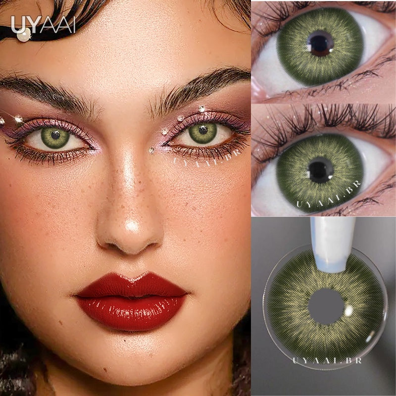 UYAAI 1 paire (2 pièces) de lentilles de contact colorées