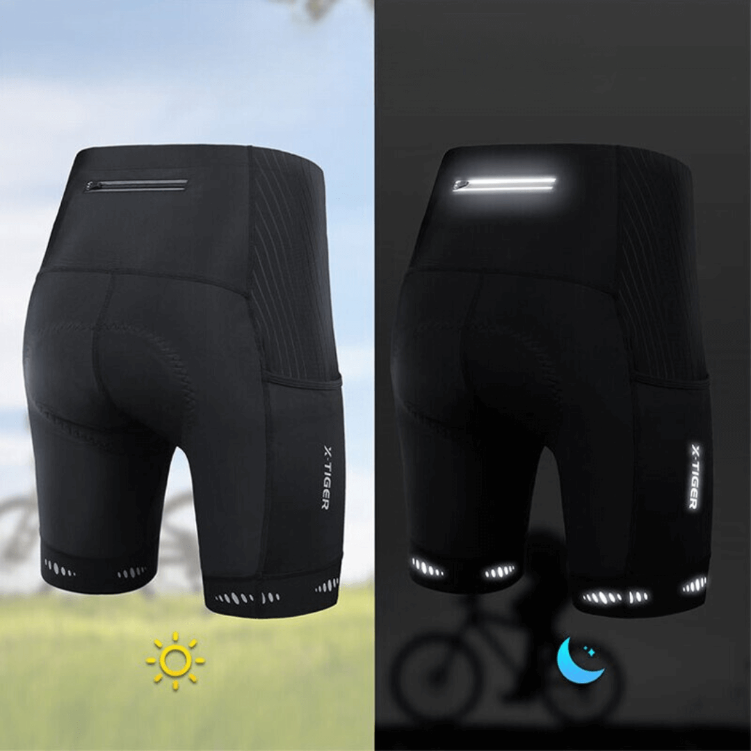 Cuissard de cyclisme pour hommes avec gel 5D et poches Noir