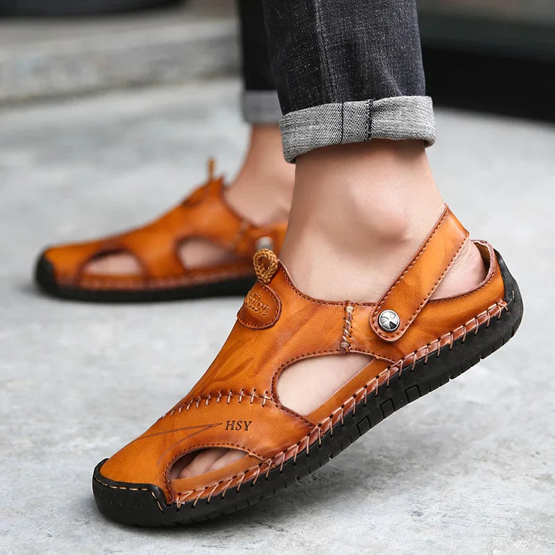 CAVELLI™  | Sandales Orthopédiques en Cuir