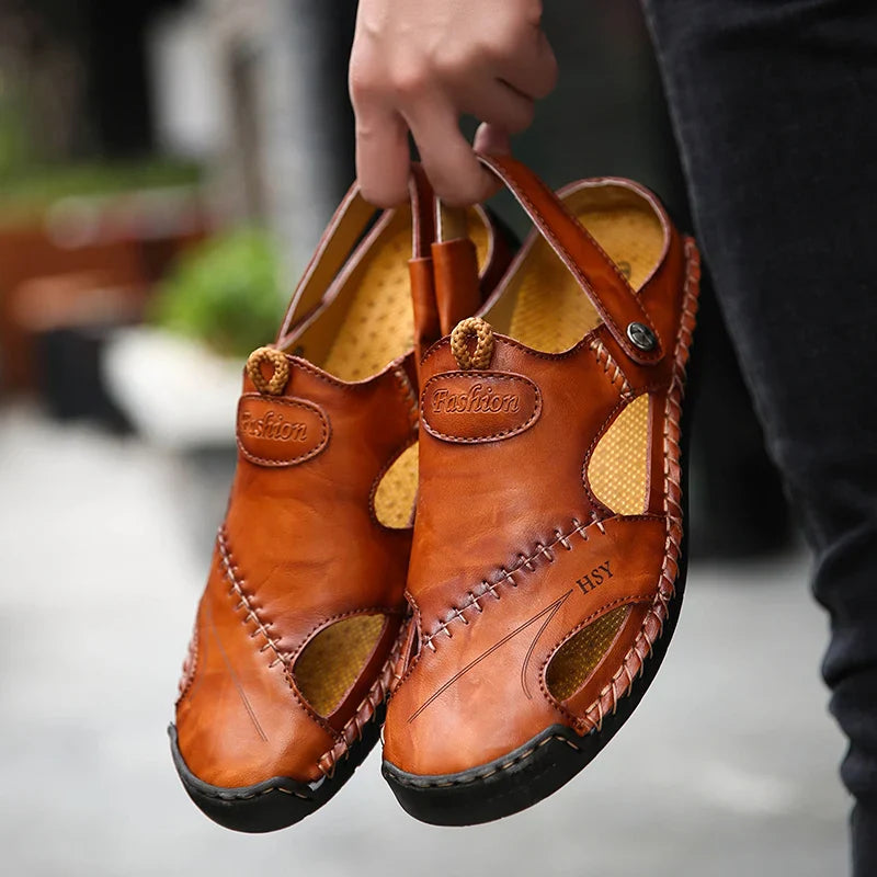 CAVELLI™  | Sandales Orthopédiques en Cuir