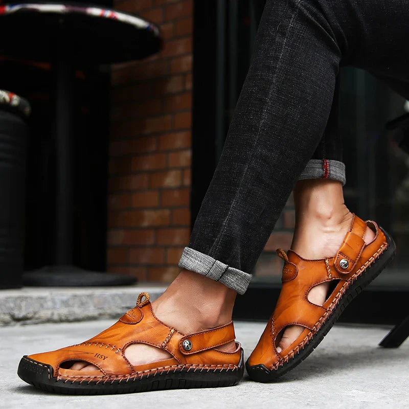 CAVELLI™  | Sandales Orthopédiques en Cuir
