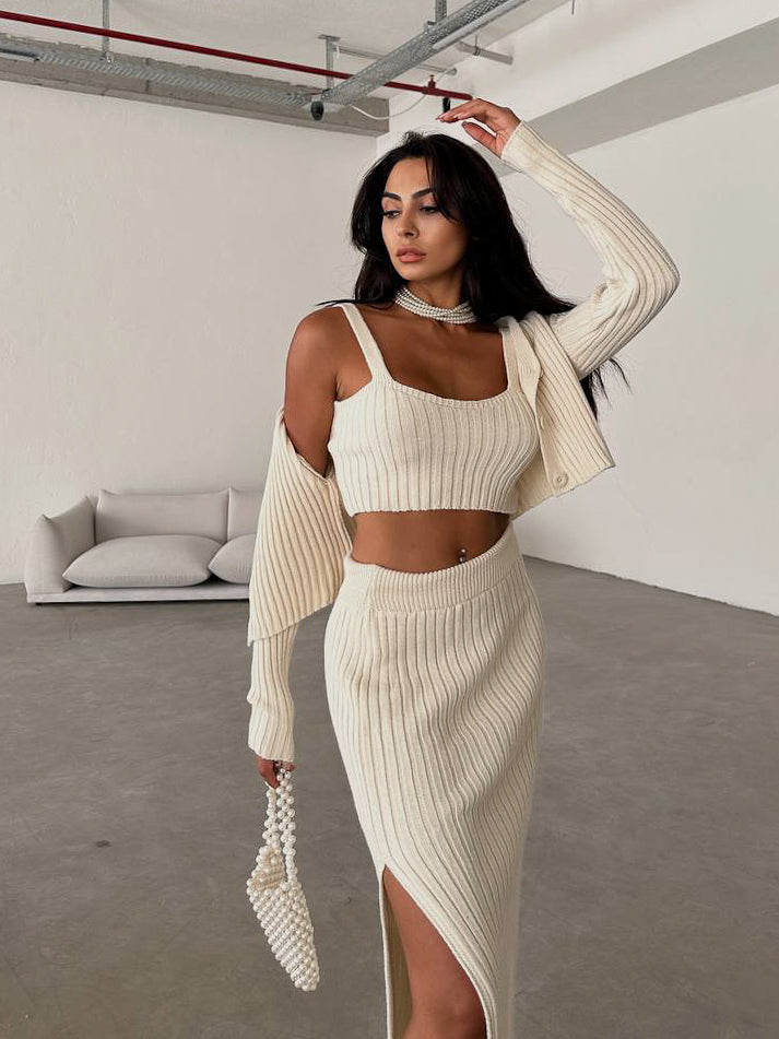 CAVELLI™ | ENSEMBLE TROIS PIÈCES EN MAILLE - CAMIS