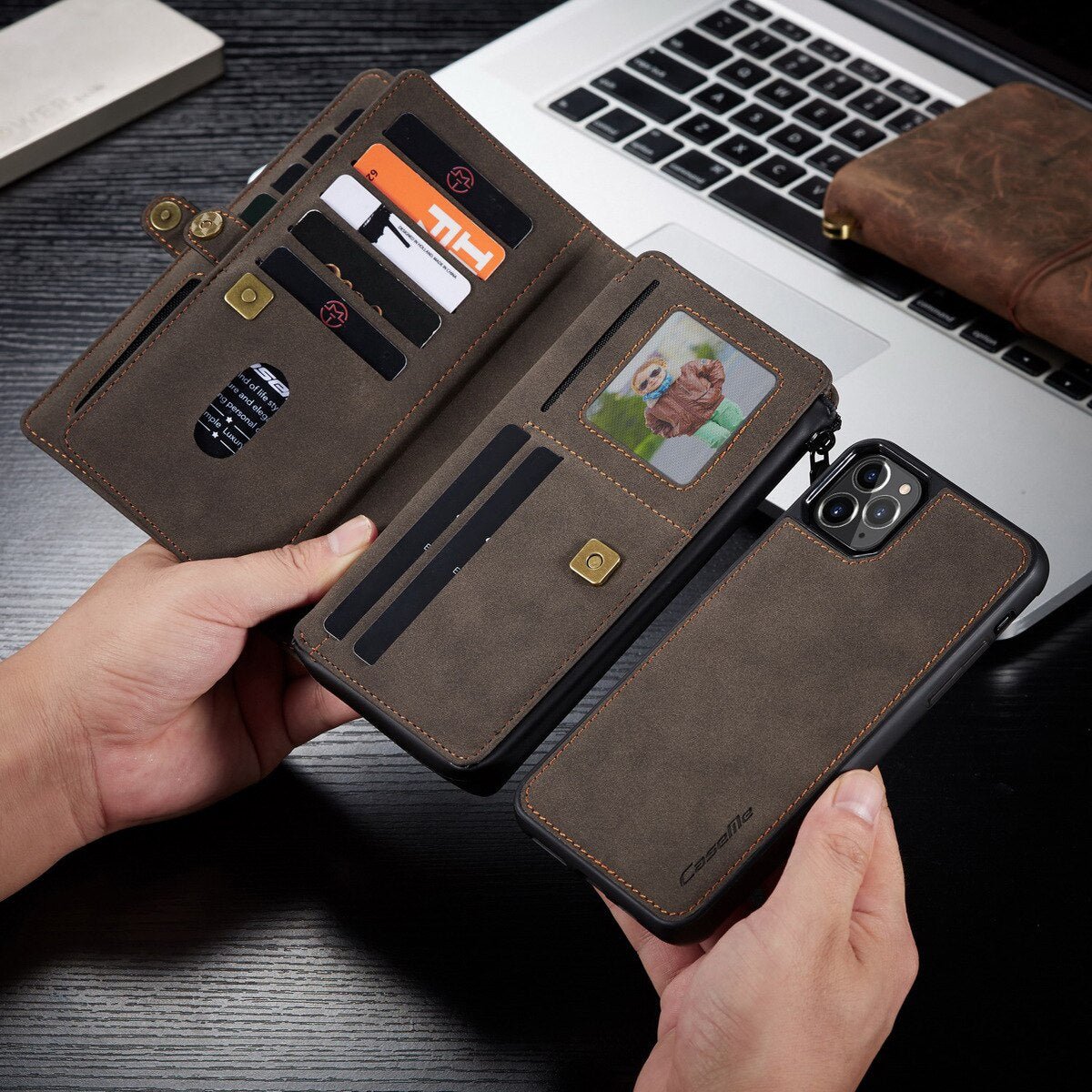 Portefeuille avec étui de luxe pour iPhone : protection et élégance en un seul produit