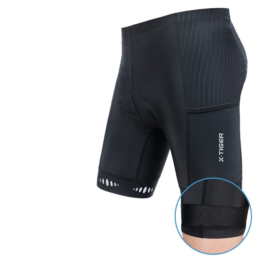 Cuissard de cyclisme pour hommes avec gel 5D et poches Noir