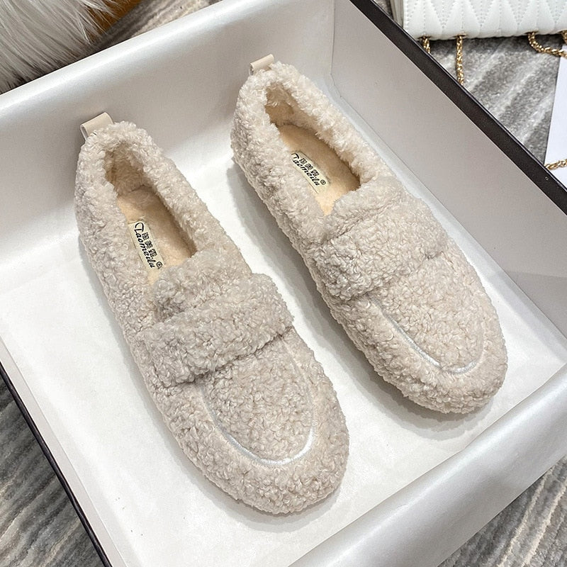 CAVELLI ™ | Mocassins Arielle Pelucheux Avec Semelle Antidérapante