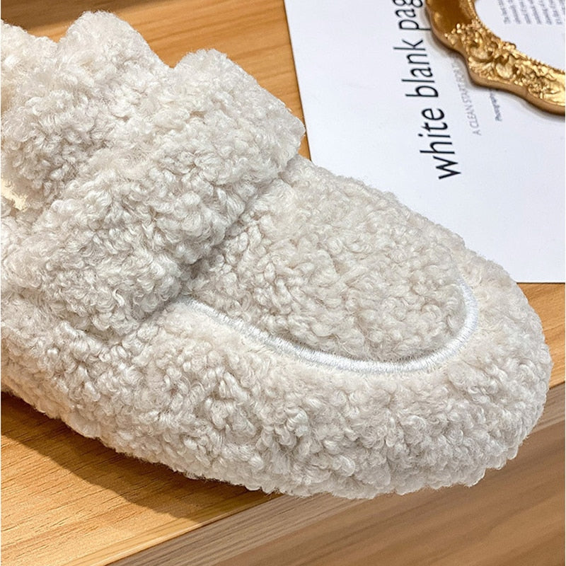 CAVELLI ™ | Mocassins Arielle Pelucheux Avec Semelle Antidérapante