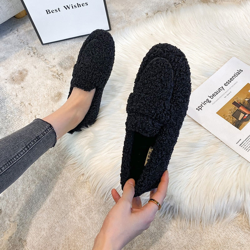 CAVELLI ™ | Mocassins Arielle Pelucheux Avec Semelle Antidérapante