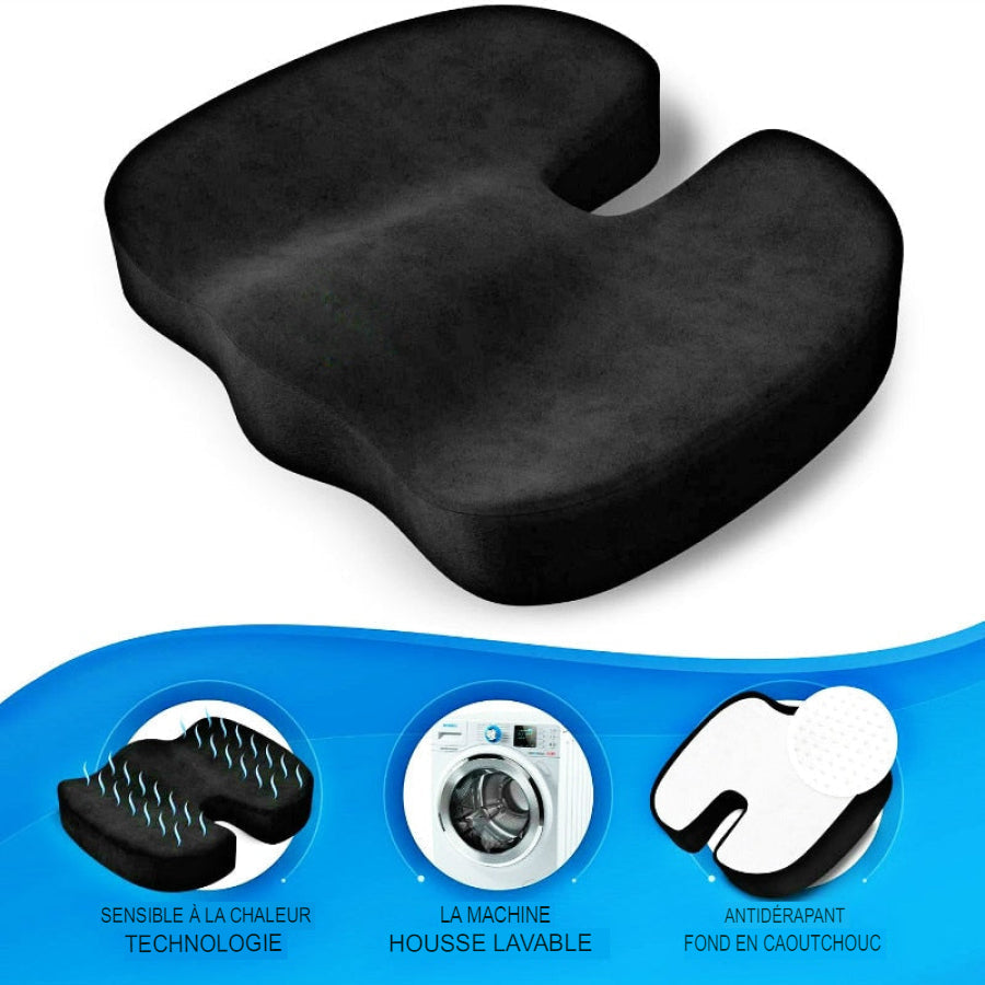 Coussin orthopédique pour siège de bureau et de voiture