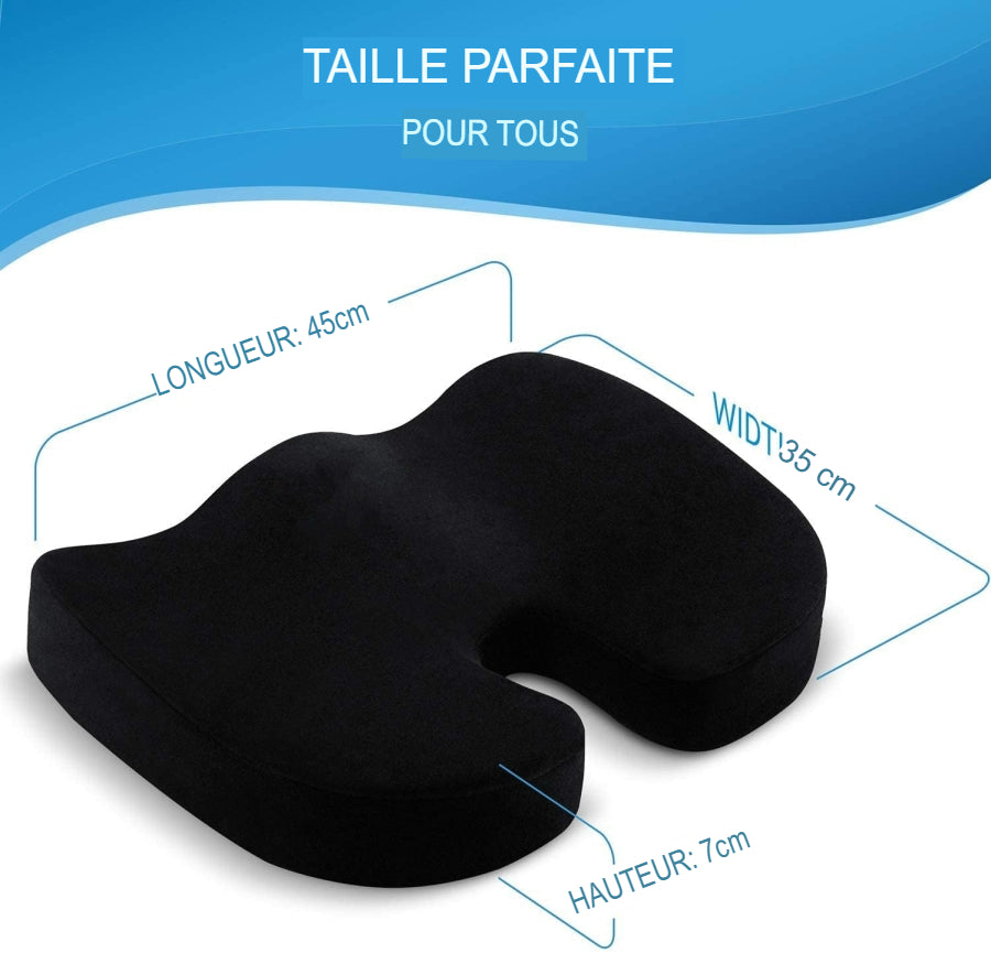 Coussin orthopédique pour siège de bureau et de voiture