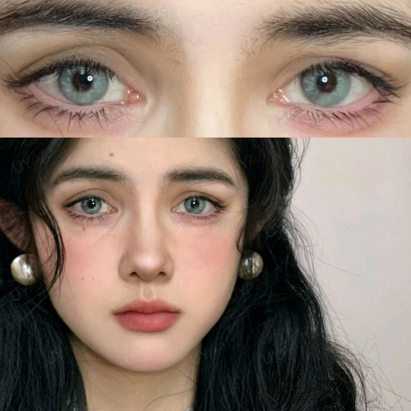 Lentilles de contact de couleur bleue naturelle UYAAI