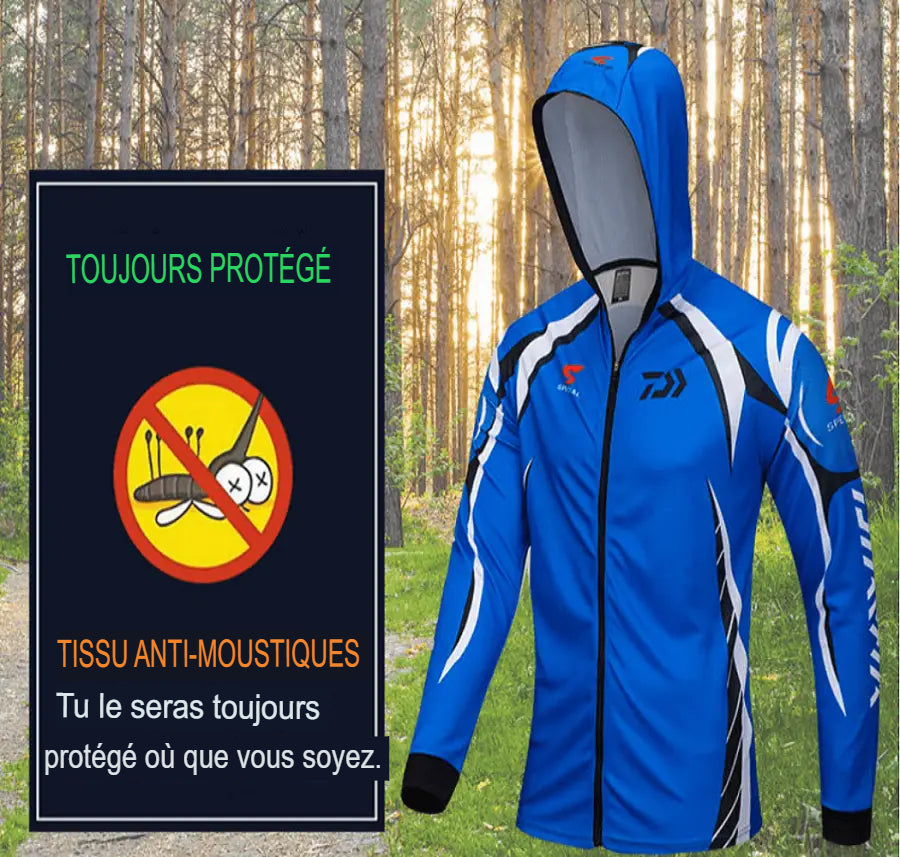 Chemise de pêche avec protection UV et séchage rapide