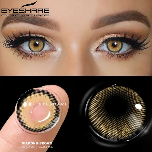 Paire de lentilles de contact radiantes naturelles Yes-View