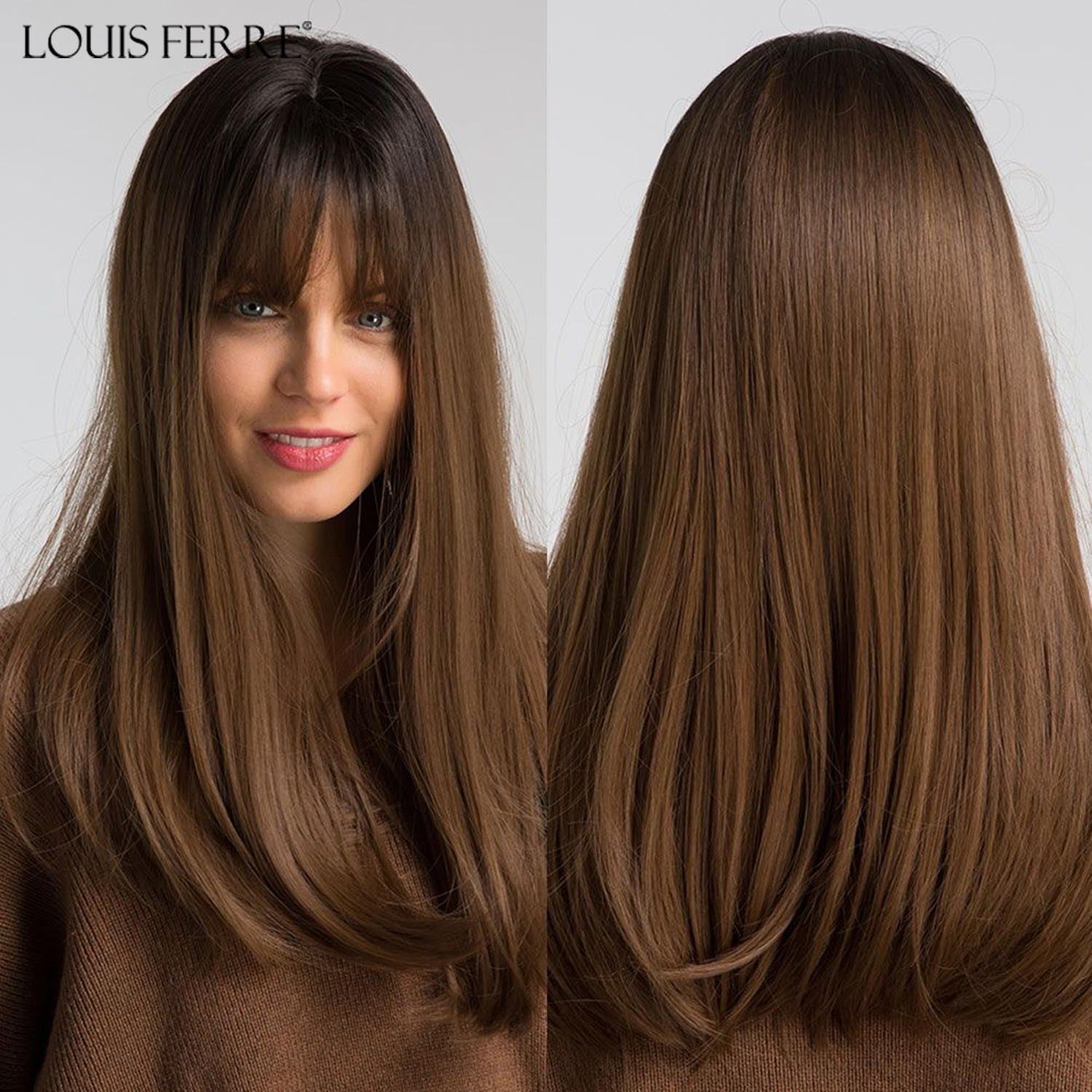 LOUIS FERRE Perruques Hyper Réalistes Rouge Moyen- Extra Cuivre