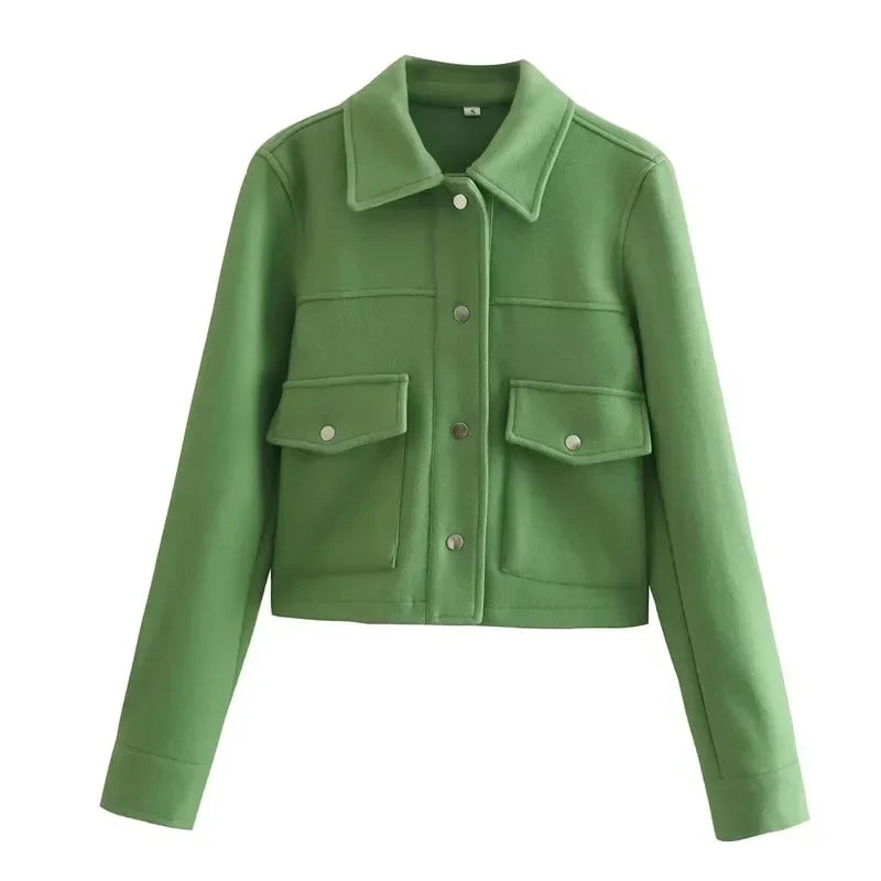CAVELLI ™ | Manteau court en laine avec boutons