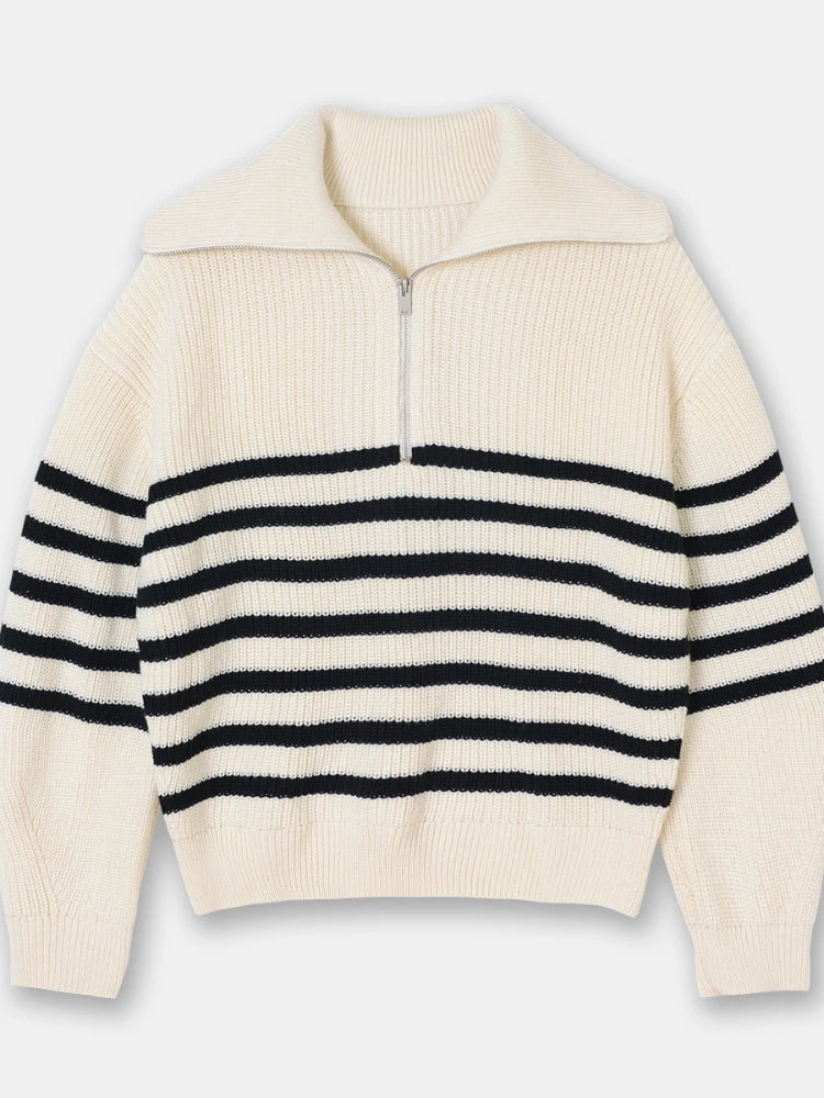 CAVELLI ™ | Pull tricoté féminin avec fermeture éclair