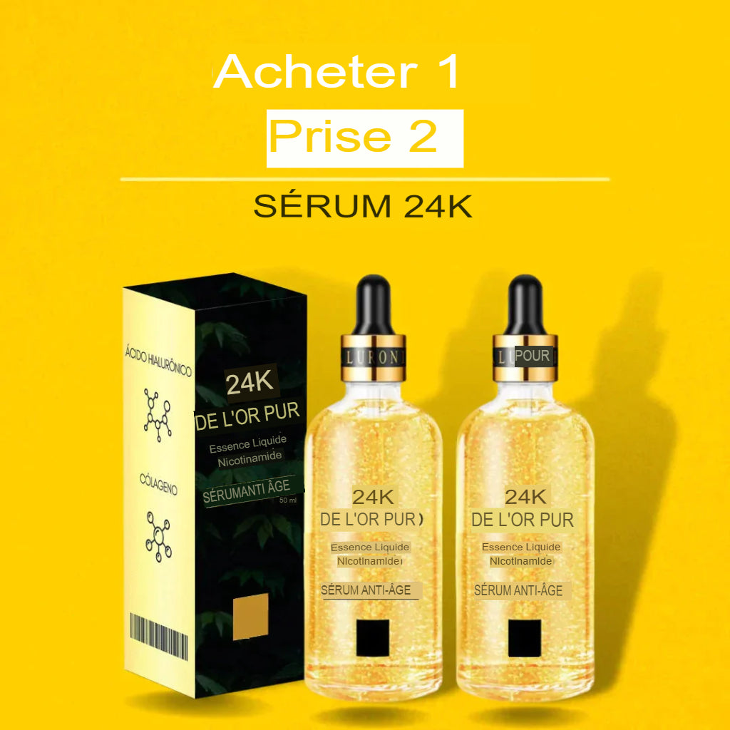 Sérum rajeunissant - Or pur 24 carats (Achetez-en 1, obtenez-en 2)