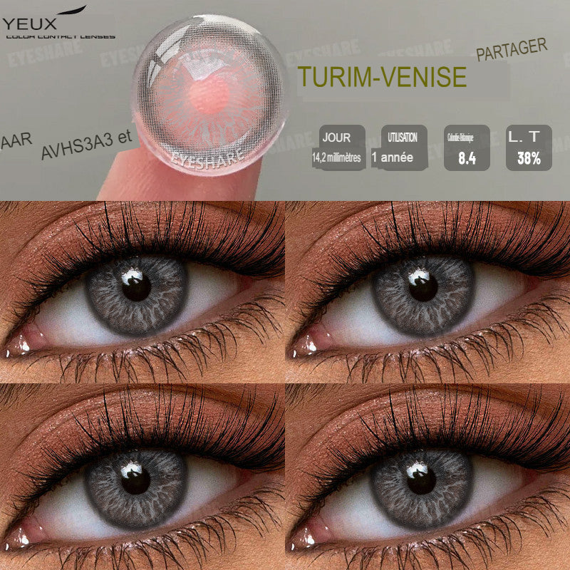 EYESHARE 1 paire de lentilles de contact marron