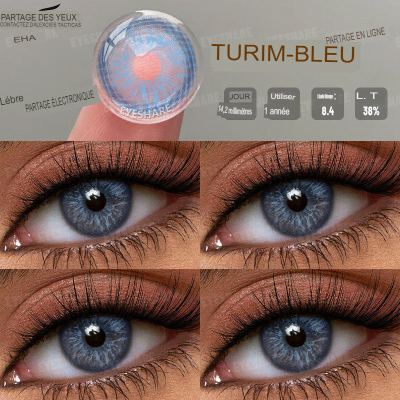 EYESHARE 1 paire de lentilles de contact marron