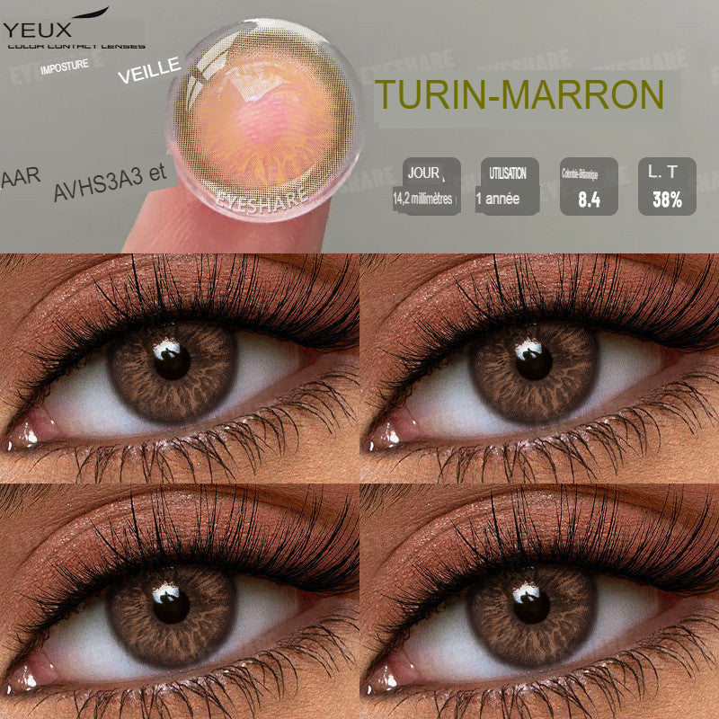 EYESHARE 1 paire de lentilles de contact marron