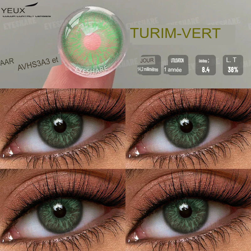 EYESHARE 1 paire de lentilles de contact marron